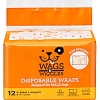Wags & Wiggles X-Small Disposable Wraps for Male Dogs
