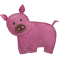 Country Tails DOOG Pink Peggy Pig Leather Dog Chew Toy