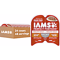 IAMS Perfect Portions Healthy Adult Grain Free Chicken Recipe Wet Cat Food Pate