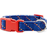 YOULY The Adventurer Navy & Red Webbed Nylon Dog Collar