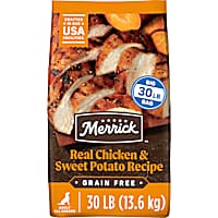Merrick Premium Wholesome Natural Kibble with Real Chicken and Sweet Potato Grain Free Dry Adult Dog Food