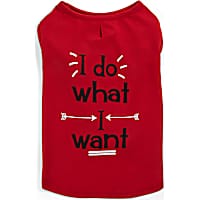 YOULY The Maverick Red I Do What I Want Dog T-Shirt