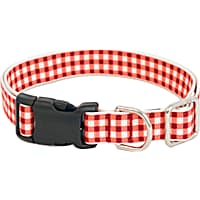 Harry Barker Red Gingham Dog Collar