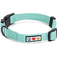 Pawtitas Solid Color Teal Puppy or Dog Collar