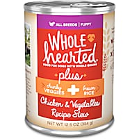 WholeHearted Plus Chicken, Vegetables & Brown Rice Recipe Stew with Whole Grains Wet Puppy Food