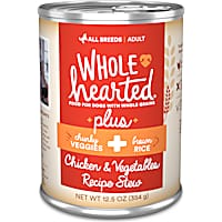 WholeHearted Plus Chicken, Vegetables & Brown Rice Recipe Stew with Whole Grains Wet Dog Food