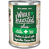 WholeHearted Plus Lamb, Vegetables & Brown Rice Recipe Stew with Whole Grains Wet Dog Food