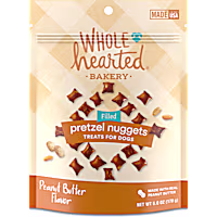 WholeHearted Tasty Snacks Peanut Butter Flavor Pretzel Nuggets Treats for Dogs