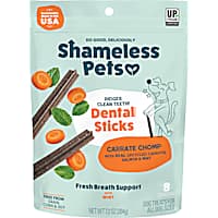 Shameless Pet Treats Carrot and Salmon Oil Dental Stick Dog Treats