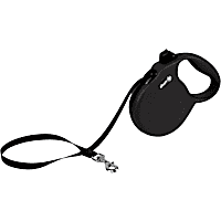 alcott Black Wanderer Retractable Dog Leash for Dogs Up To 65 lbs.