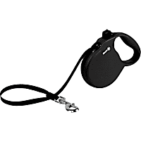alcott Black Wanderer Retractable Dog Leash for Dogs Up To 110 lbs.