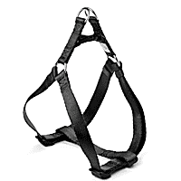 YOULY The Classic Black Webbed Nylon Dog Harness