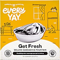 EveryYay Get Fresh Cascading Stainless Steel Deluxe Pet Fountain