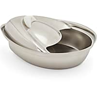 EveryYay Get Fresh Cascading Stainless Steel Deluxe Pet Fountain