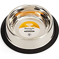 EveryYay Dining In Brushed Stainless Steel No-Tip Cat Bowl
