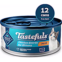 Blue Buffalo Tastefuls Made with Natural Ingredients Chicken Entree Wet Cat Food Pate for Kittens