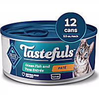 Blue Buffalo Tastefuls Made with Natural Ingredients, Ocean Fish and Tuna Entree Wet Cat Food Pate