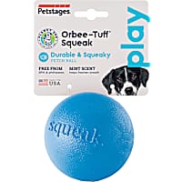 Planet Dog Orbee-Tuff Blue Squeak Chew Ball Dog Toy