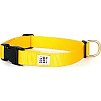 Dog + Bone Yellow Snap Dog Collar