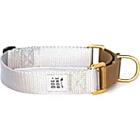 Dog + Bone Silver & Gold Martingale Dog Collar