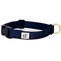Dog + Bone Navy Snap Dog Collar