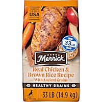 Merrick Healthy Grains Wholesome and Natural Kibble with Chicken and Brown Rice Premium Adult Dry Dog Food