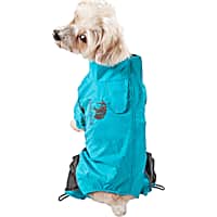 Touchdog Blue Quantum-Ice Full-Bodied Adjustable and 3M Reflective Dog Jacket