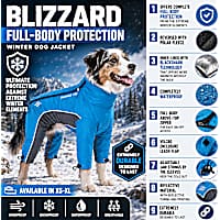 Dog Helios Blue Blizzard Full-Bodied Adjustable and 3M Reflective Dog Jacket