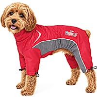 Dog Helios Red Blizzard Full-Bodied Adjustable and 3M Reflective Dog Jacket
