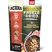 ACANA Grain Free, High Protein, Free-Run Turkey, Morsels Freeze Dried Dog Food & Topper