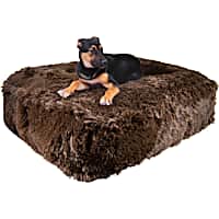 Bessie and Barnie Grizzly Bear Luxury Extra Plush Faux Fur Rectangle Dog Bed