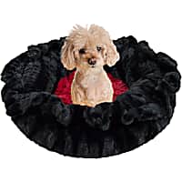 Bessie and Barnie Ultra Plush Lipstick/Black Puma Luxury Deluxe Pet Lily Pod Bed