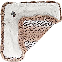 Bessie and Barnie Aspen Snow Leopard/ Snow White Ultra Plush Faux Fur Super Soft Reversible Pet Blanket