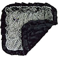Bessie and Barnie Midnight Frost/ Black Puma Ultra Plush Faux Fur Super Soft Reversible Pet Blanket