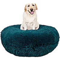 Bessie and Barnie Signature Wonderlust Luxury Extra Plush Faux Fur Bagel Dog Bed