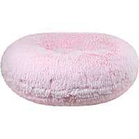 Bessie and Barnie Signature Bubble Gum Luxury Extra Plush Faux Fur Bagel Dog Bed