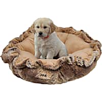 Bessie and Barnie Ultra Plush Divine Caramel/Simba Deluxe Luxury Pet Cuddle Pod Bed