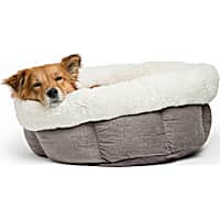 Best Friends by Sheri Jumbo Gray Cuddle Cup Cat and Dog Bed in Ilan Microfiber