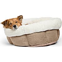 Best Friends by Sheri Jumbo Wheat Cuddle Cup Cat and Dog Bed in Ilan Microfiber