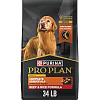 Purina Pro Plan Complete Essentials Shredded Blend Beef & Rice Formula Senior Dry Dog Food