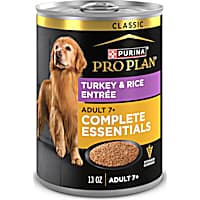 Purina Pro Plan 7 Plus Turkey and Rice Entree Classic for Senior Adult Wet Dog Food