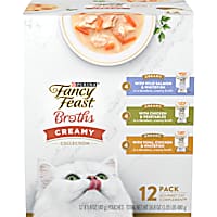Fancy Feast Lickable Complement Creamy Broth Wet Cat Food Topper Variety Pack