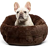 Best Friends by Sheri Standard Dark Chocolate Deep Dish Orthocomfort Cat and Dog Bed in Lux Fur