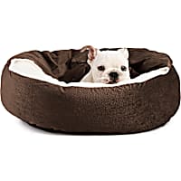 Best Friends by Sheri Jumbo Dark Chocolate Cozy Cuddler Hooded Cat and Dog Bed in Ilan Microfiber