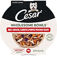 Cesar Wholesome Bowls Beef, Chicken, Carrots & Purple Potatoes Recipe Adult Soft Wet Dog Food