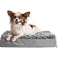 FurHaven Gray Ultra Plush Deluxe Orthopedic Pet Bed