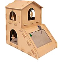 FurHaven Townhouse Playground Scratcher House for Cats