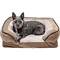 FurHaven Brownstone Velvet Waves Perfect Comfort Orthopedic Sofa Bed for Dogs