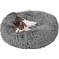FurHaven Calming Cuddler Long Fur Donut Pet Bed
