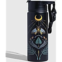 United By Blue Lunar Moth Insulated Steel Black Water Bottle